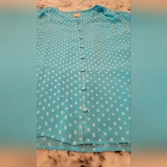 Talbots Polka Dot Blouse - Picture 3 of 4